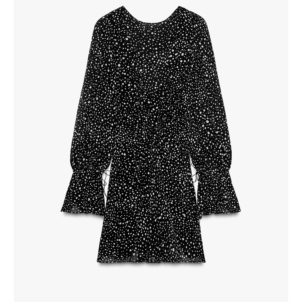 Zara Black Dress with White Dots